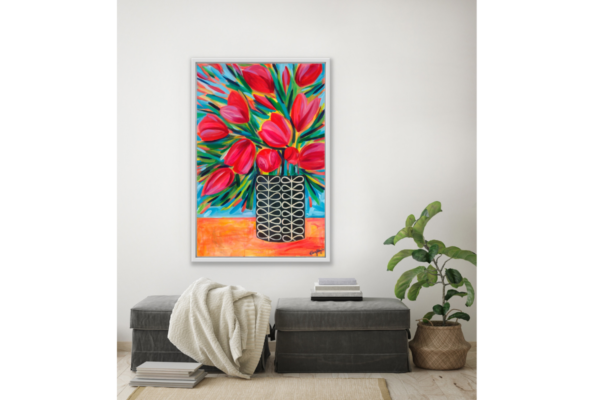Abstract Floral Painting Tulips