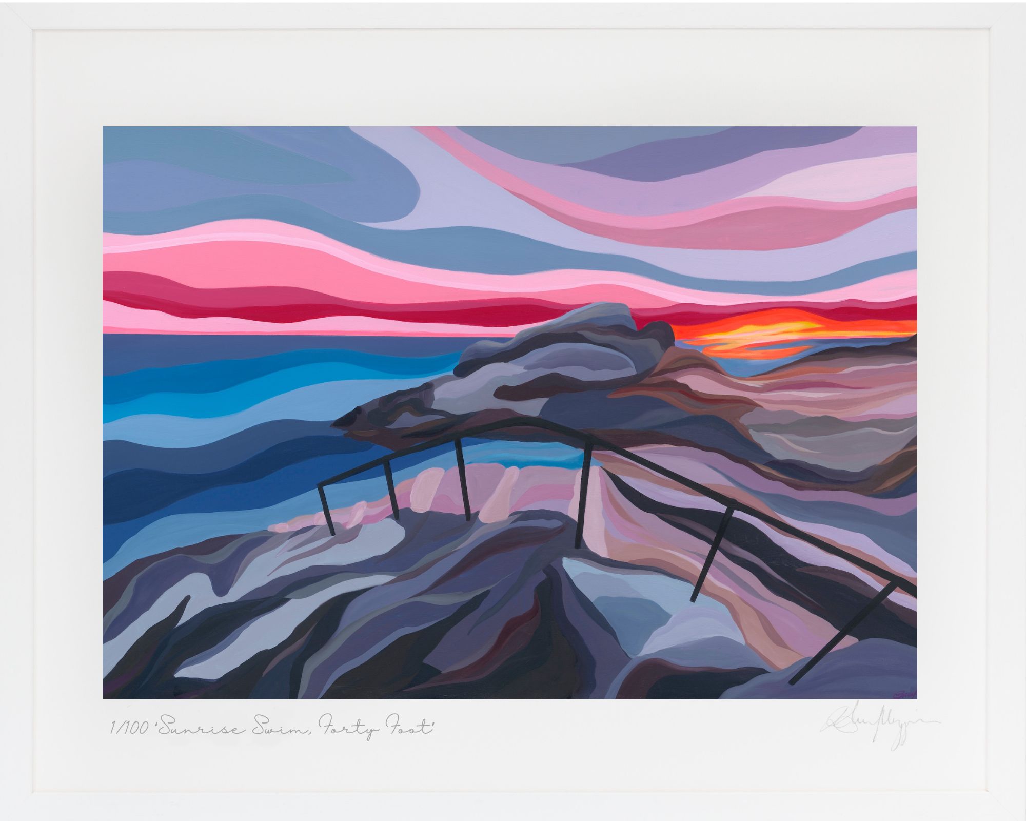 Sunrise Swim, Forty Foot Limited Edition Print